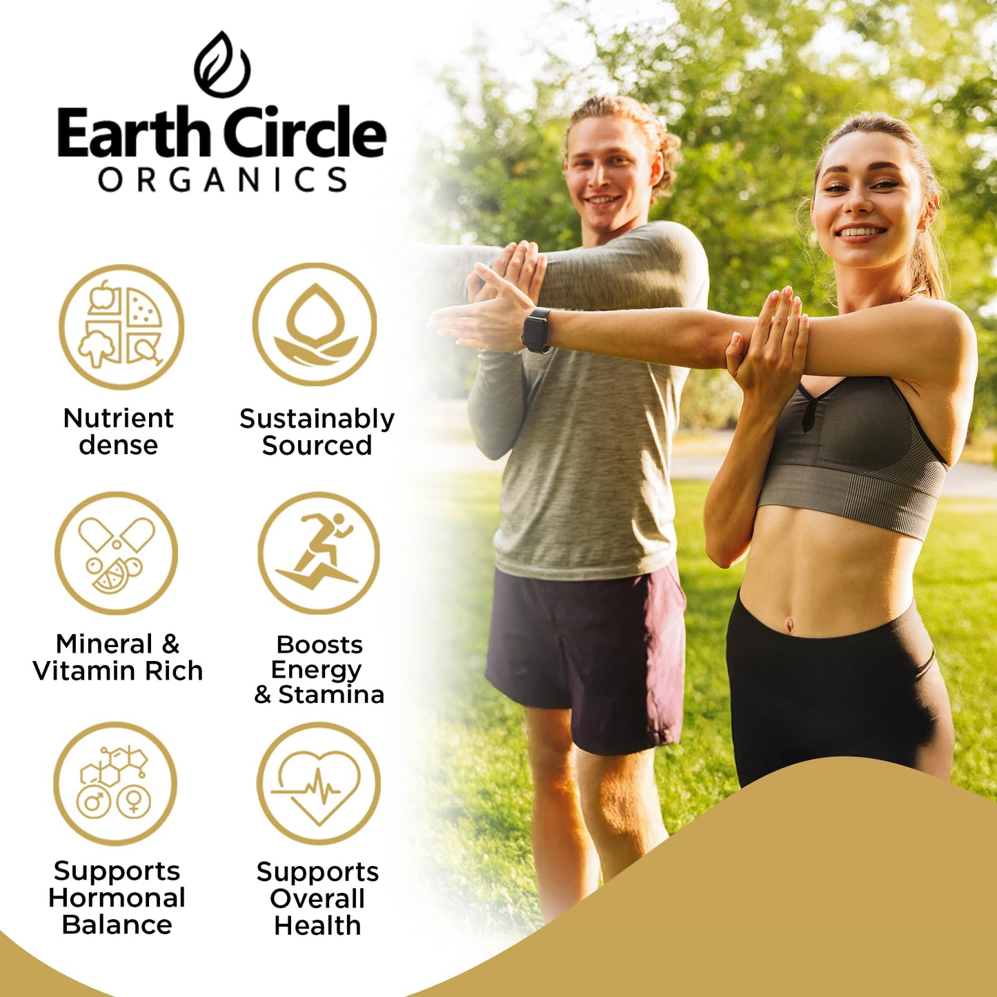 Earth Circle Organics Yellow Maca Root Powder – Natural Superfood, Vegan, 8 oz (2-pack)
