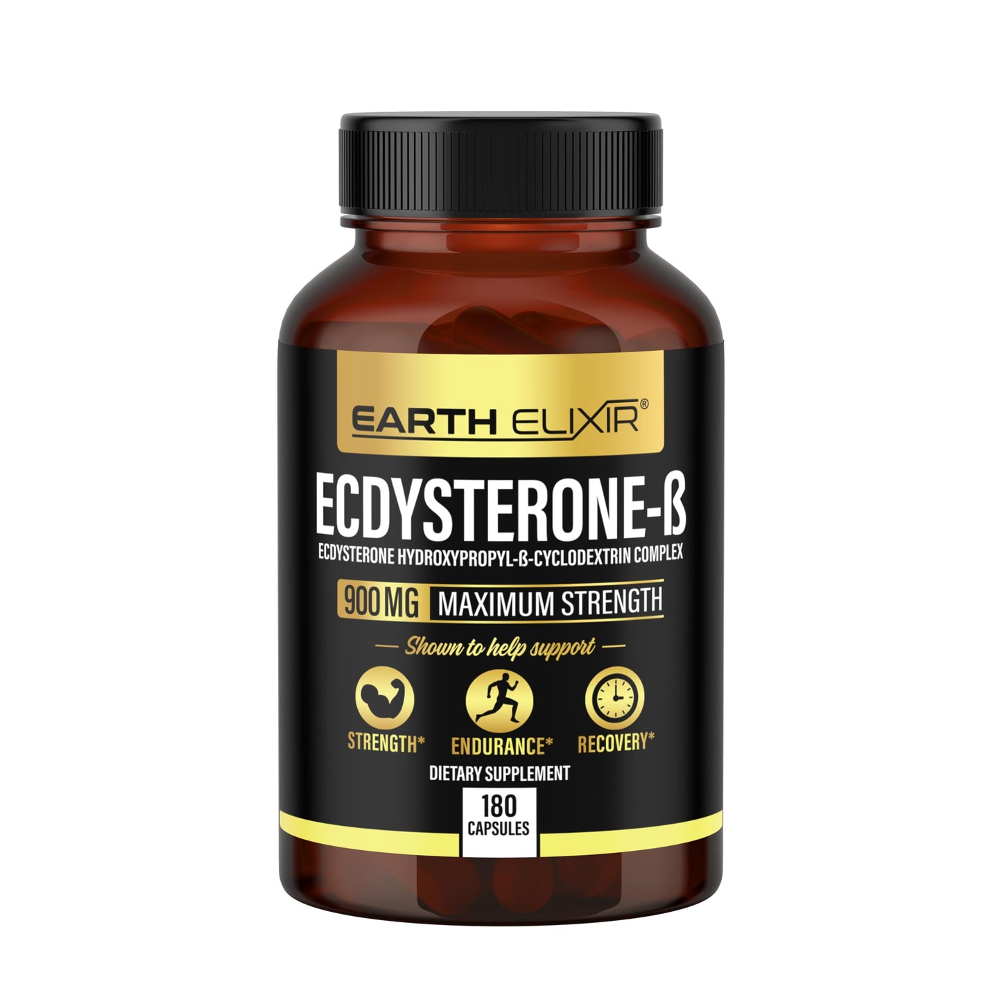 Earth Elixir Ecdysterone 900mg (180 Caps) – Made in USA | 95% Beta Ecdysterone
