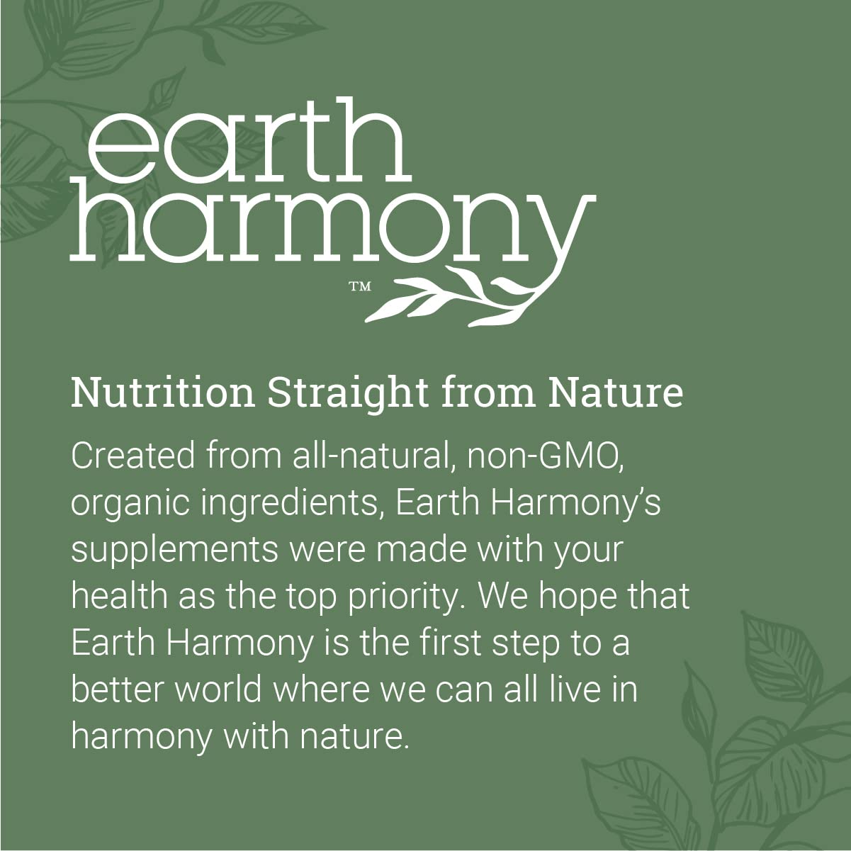 Earth Harmony Naturals Vegan Vitamin D3 5000 IU – Immune & Bone Health, 120 Capsules (4-Month Supply)