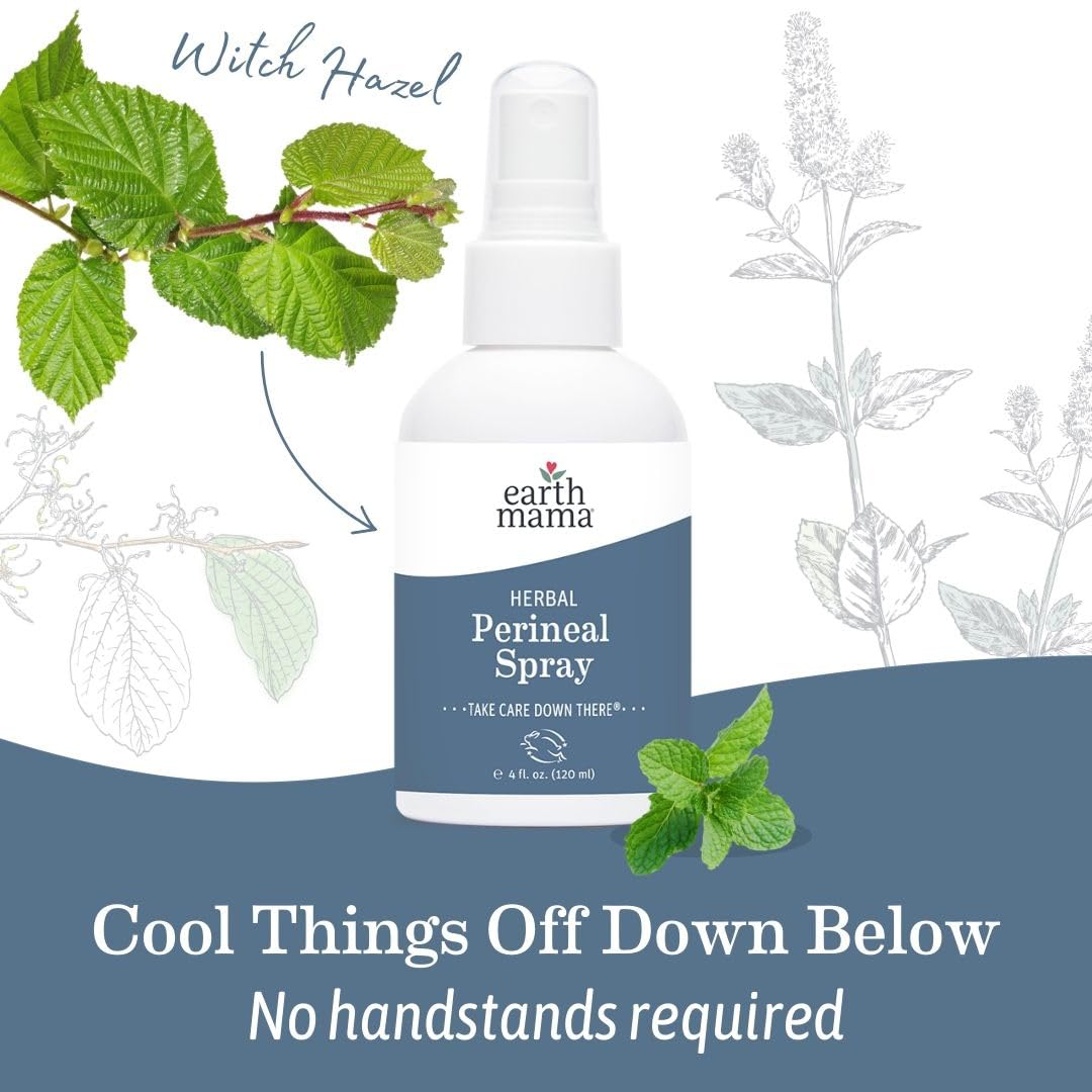 Earth Mama Herbal Perineal Spray – Pregnancy & Postpartum Cooling with Witch Hazel
