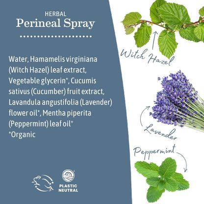 Earth Mama Herbal Perineal Spray – Pregnancy & Postpartum Cooling, Witch Hazel, 4 fl oz (2-pack)