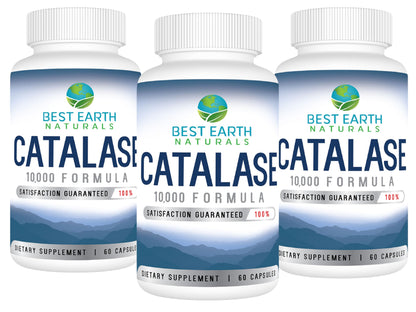 Best Earth Naturals Catalase 10,000 Hair Supplement – 3-Pack (90-Day Supply)