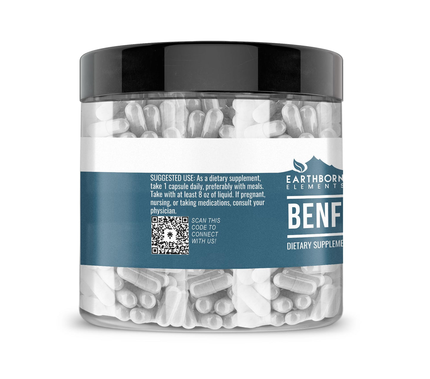 Earthborn Elements Benfotiamine 200 Capsules – Pure & Undiluted, No Additives