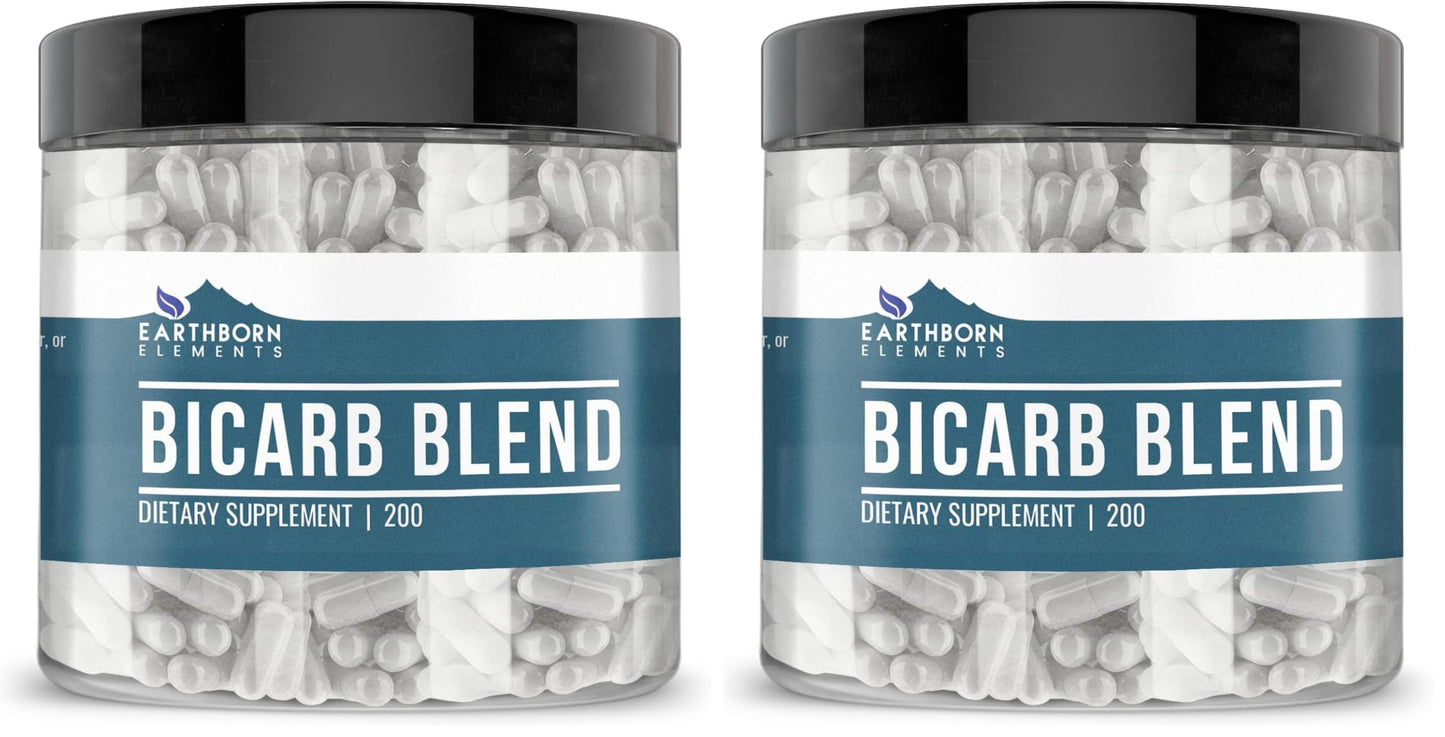 Earthborn Elements Bicarb Blend 200 Capsules – Pack of 2 | Pure & Undiluted