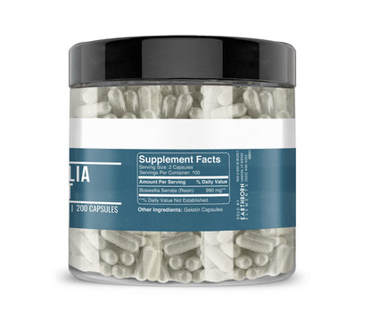 Earthborn Elements Boswellia Serrata Extract 200 Capsules - Pure & Undiluted, No Additives