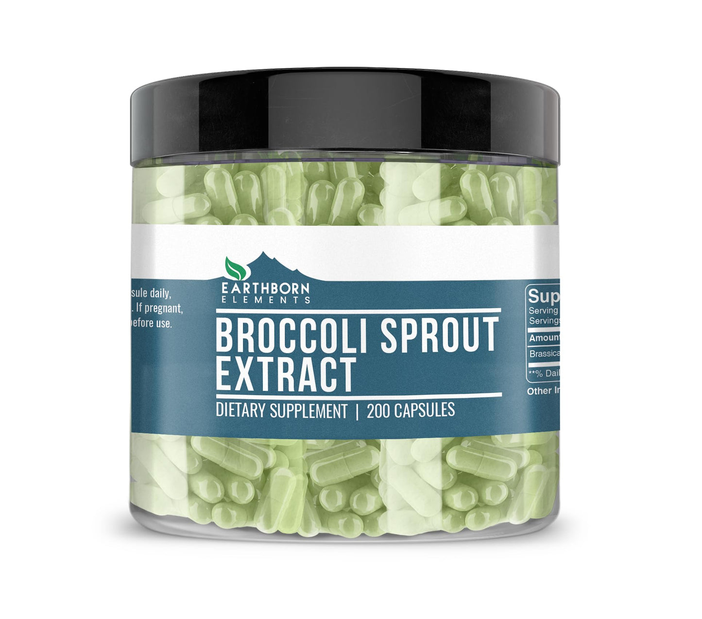 Earthborn Elements Broccoli Extract 200 Capsules | Pure & Undiluted