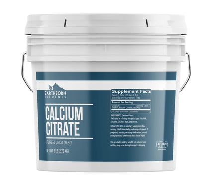 Earthborn Elements Calcium Citrate – Pure & Undiluted, Lab Verified (96 oz)