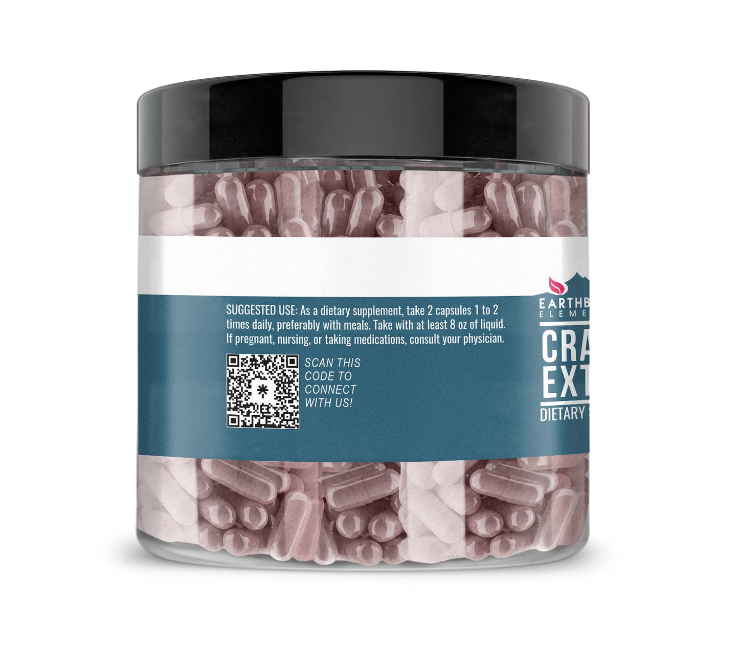 Earthborn Elements Cranberry Extract 200 Capsules – Pure & Undiluted, No Additives (Pack of 2)
