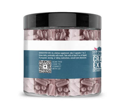 Earthborn Elements Cranberry Extract 200 Capsules – Pure & Undiluted, No Additives (Pack of 2)