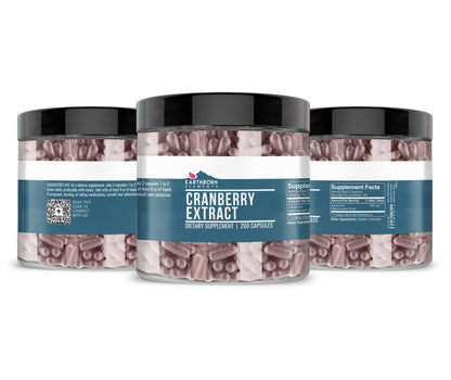 Earthborn Elements Cranberry Extract 200 Capsules – Pure & Undiluted, No Additives (Pack of 2)