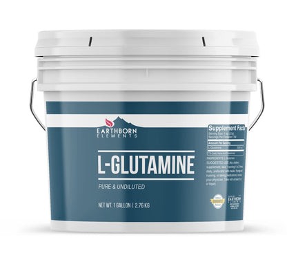 Earthborn Elements L-Glutamine 1 Gallon Bucket - Pure & Undiluted Dietary Supplement
