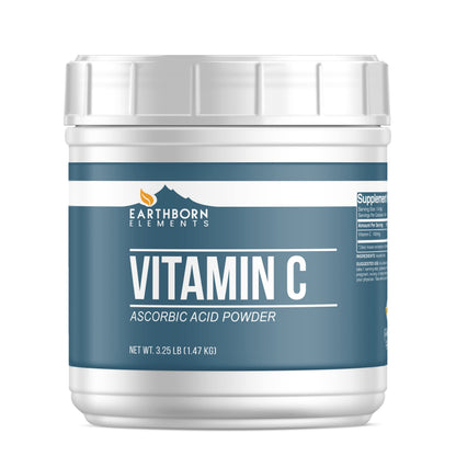 Earthborn Elements Vitamin C Powder 3.25 lb – Ascorbic Acid Dietary Supplement