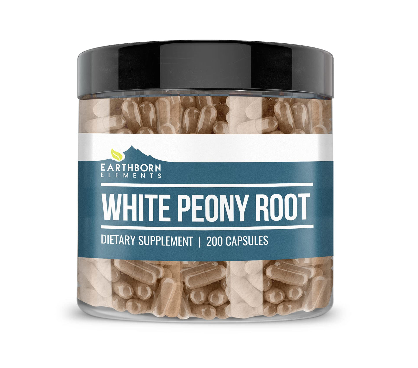 Earthborn Elements White Peony Root 200 Capsules | Pure & Undiluted