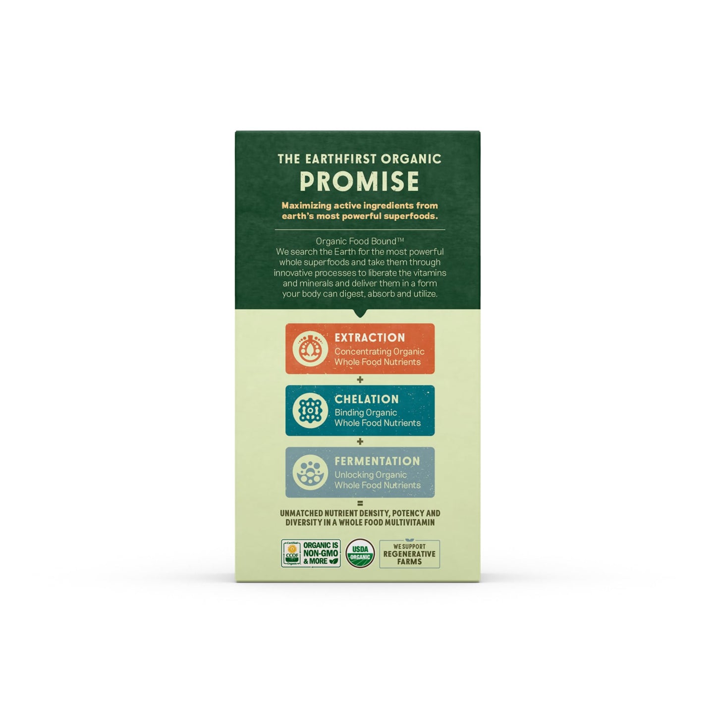 EarthFirst Organic Men's Multivitamin - Whole-Food, Once Daily, 19 Vitamins - 30 Count