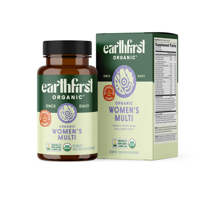 EarthFirst Organic Women's Multi Vitamin - 19 Vitamins from Herbs & Superfoods - 30 Count