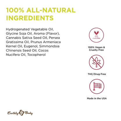 Earthly Body Edible Massage Candle – Chocolate, 4 oz | 3-in-1 Candle, Oil & Moisturizer