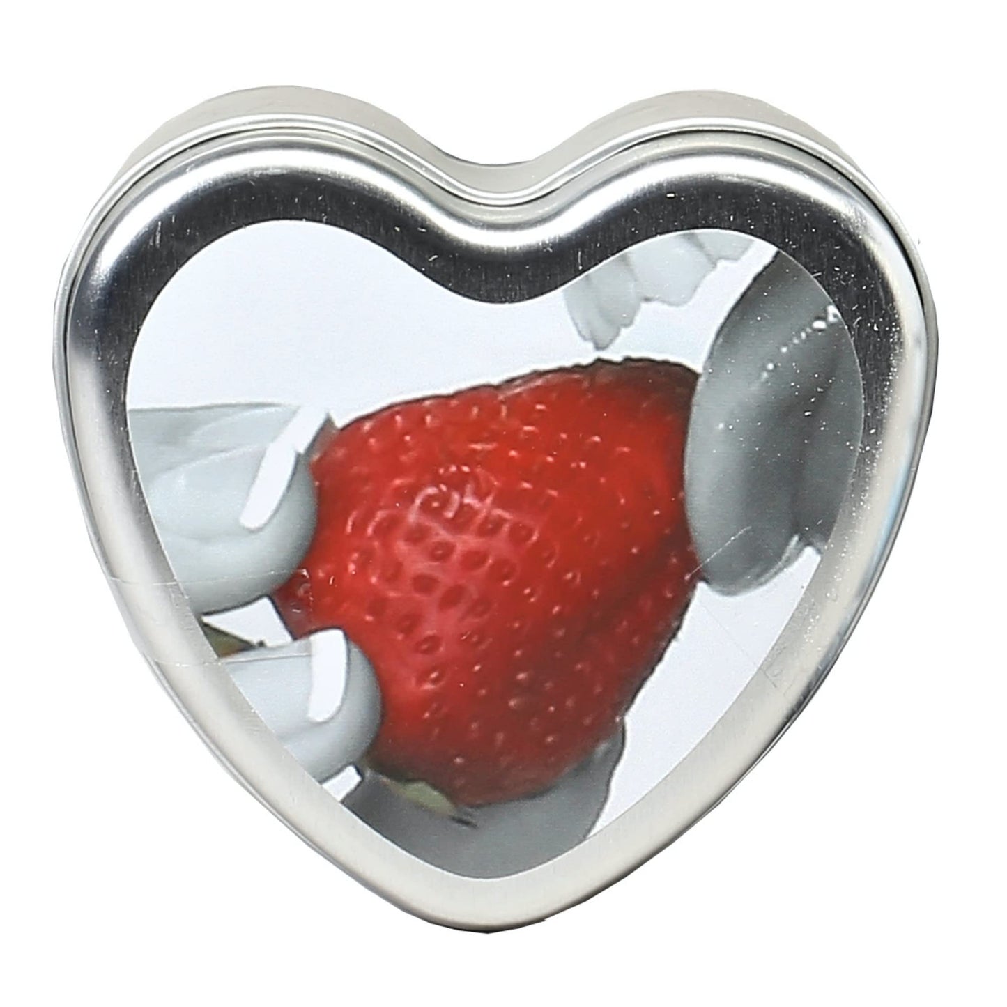 Earthly Body Edible Massage Candle - Strawberry, 4 oz | 3-in-1 Oil & Candle