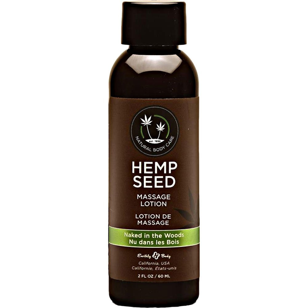 Earthly Body Hemp Seed Massage Lotion 2.0 oz - Naked in the Woods