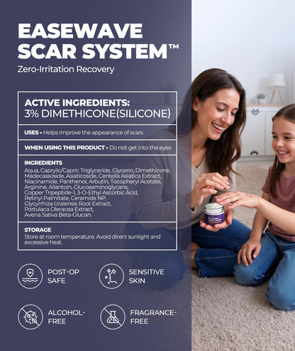 EASEWAVE Silicone Scar Cream with 6.7% Active – Visible in 2 Weeks (55ml)