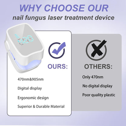 easheal Nail Fungus Laser Treatment – Home LED Nail Therapy for Thick Toenails
