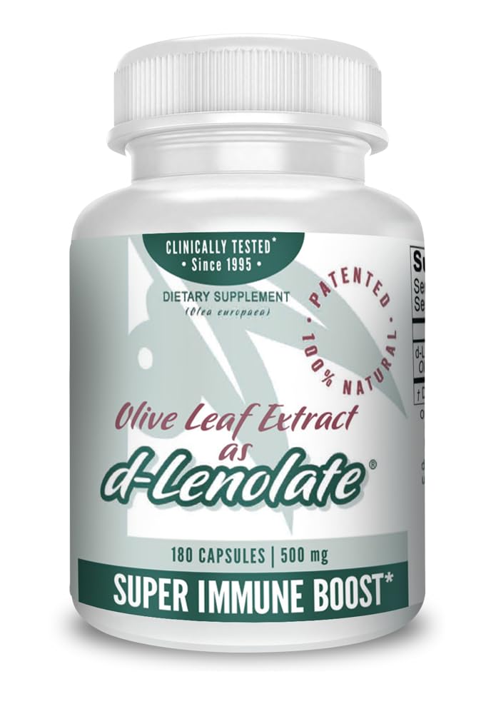 East Park Olive Leaf Extract (OLE) d-Lenolate 500mg | Immune Support | 180 Veg Capsules
