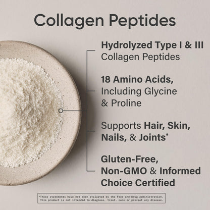 Sports Research Collagen Peptides – Hydrolyzed Type I & III Powder for Skin, Nails & Joints
