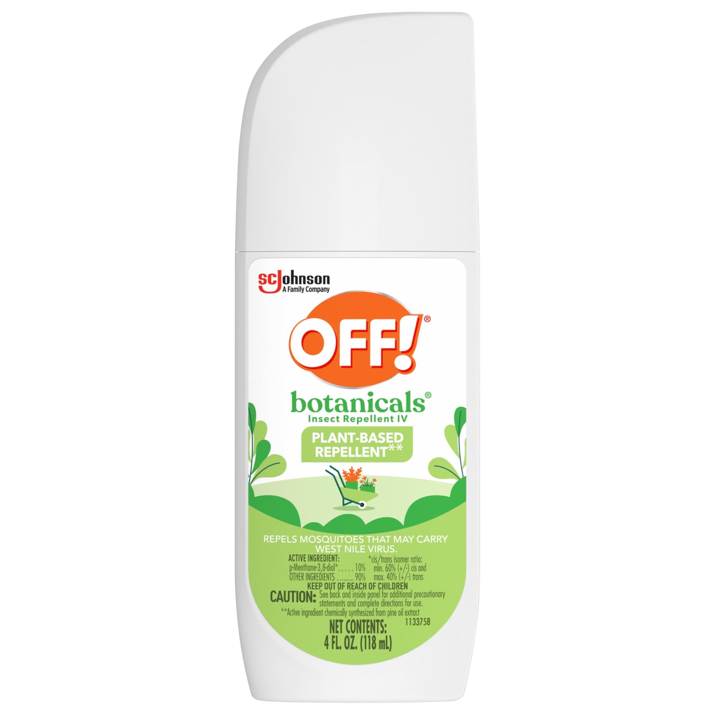OFF! Botanicals Insect Repellent, 4 oz – Natural Bug Spray for Mosquitoes & No-See-Ums