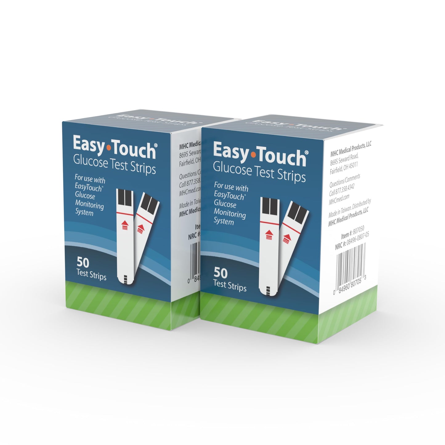 Easy Touch Glucose Test Strips – 100 Count (2 x 50) for Home Monitoring