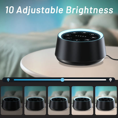 EasyHome Sleep Sound Machine – 30 Sounds, 12 Night Lights, 32 Volume Levels