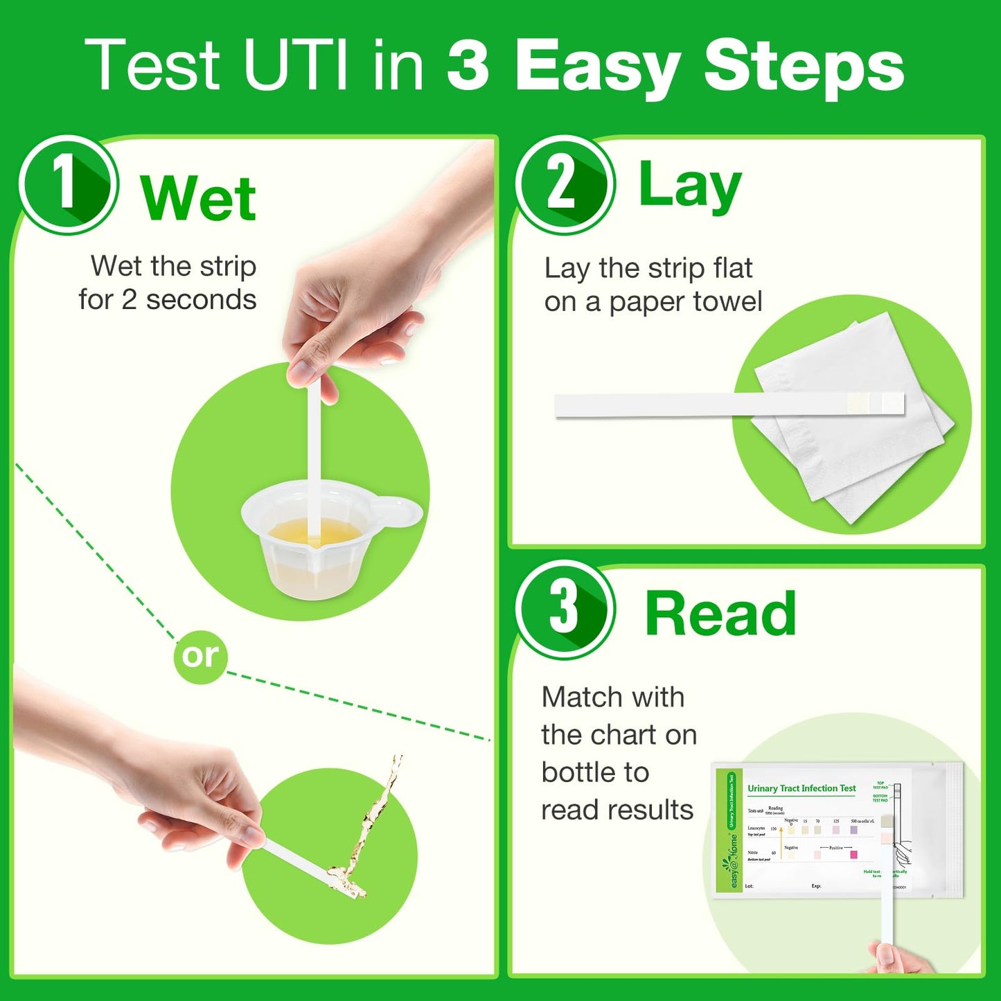 Easy@Home UTI Test Strips (UTI-10P) – 10 Pouch, FSA Eligible