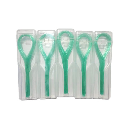 EasyHonor Dental Floss Threaders (Green) – Braces, Bridges & Implants, 210 Count (6 Pack)