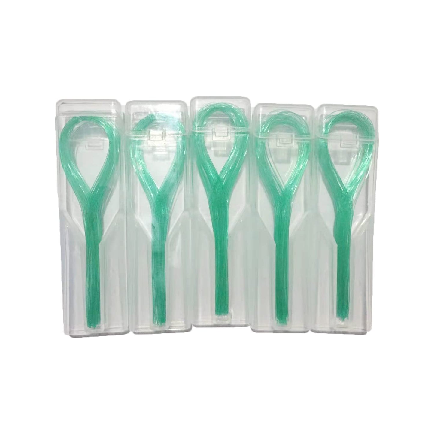 EasyHonor Dental Floss Threaders for Braces, Bridges & Implants – Green, 300 Count (6 Pack)