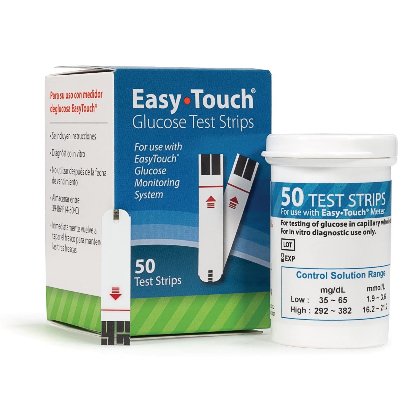 EasyTouch Glucose Test Strips, 150 Ct — Fast 5-Second Readings for Home Testing