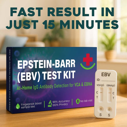 Epstein Barr EBV At-Home Test Kit – IgG VCA & EBNA | 15-Minute Result