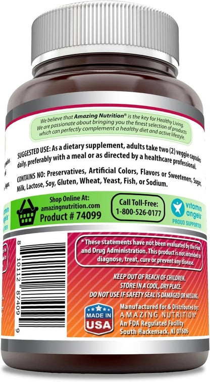 Amazing Formulas Echinacea 1300 mg Veggie Capsules | Non-GMO, Gluten Free, Made in USA | 2-Pack 180 Count