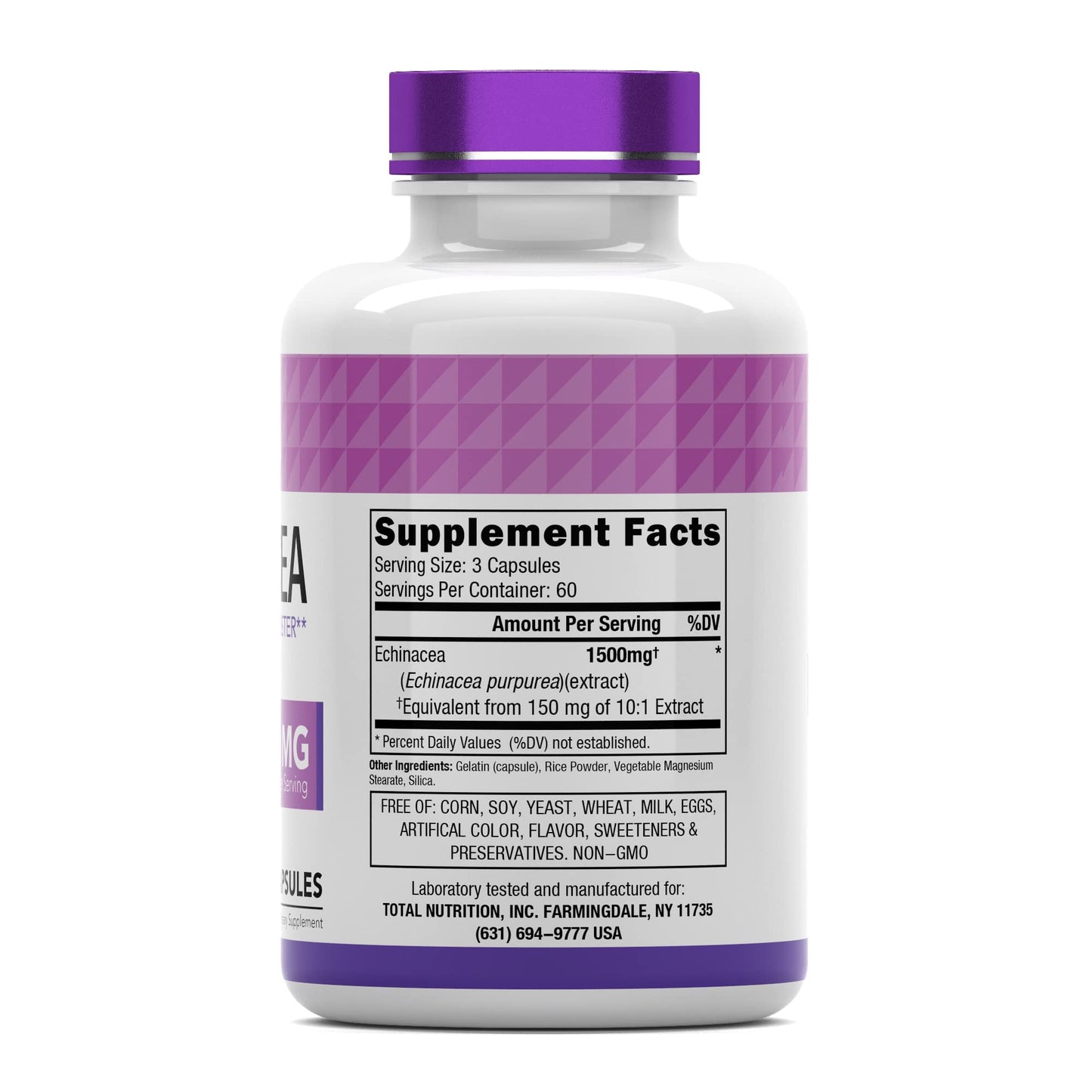 TNVitamins Echinacea Capsules | 1500 mg per Serving, 180 Capsules | USA Made | Pack of 2