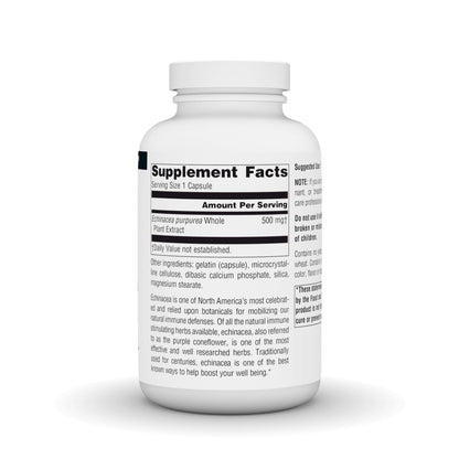 Source Naturals Echinacea Root Extract - Supports Immune Defense* - 500mg - 200 Capsules
