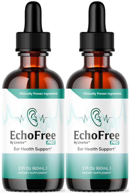 Echo Free Drops 2 Pack: Pro Ear Health Liquid Drops