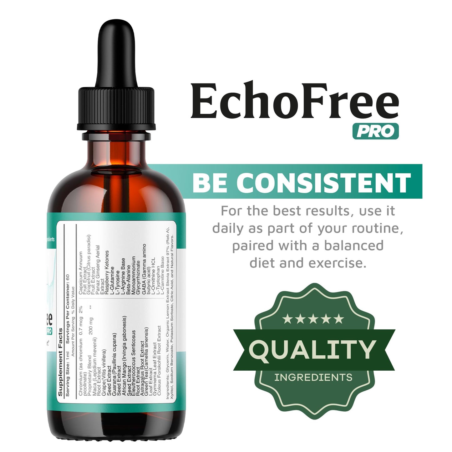 Echo Free Drops 2 Pack: Pro Ear Health Liquid Drops