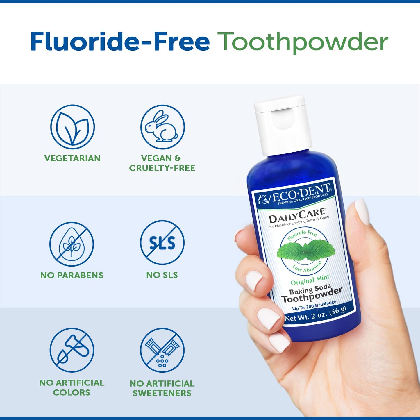 Eco-Dent Oral Care Bundle: Baking Soda Tooth Powder & Mouthwash, 2-Piece