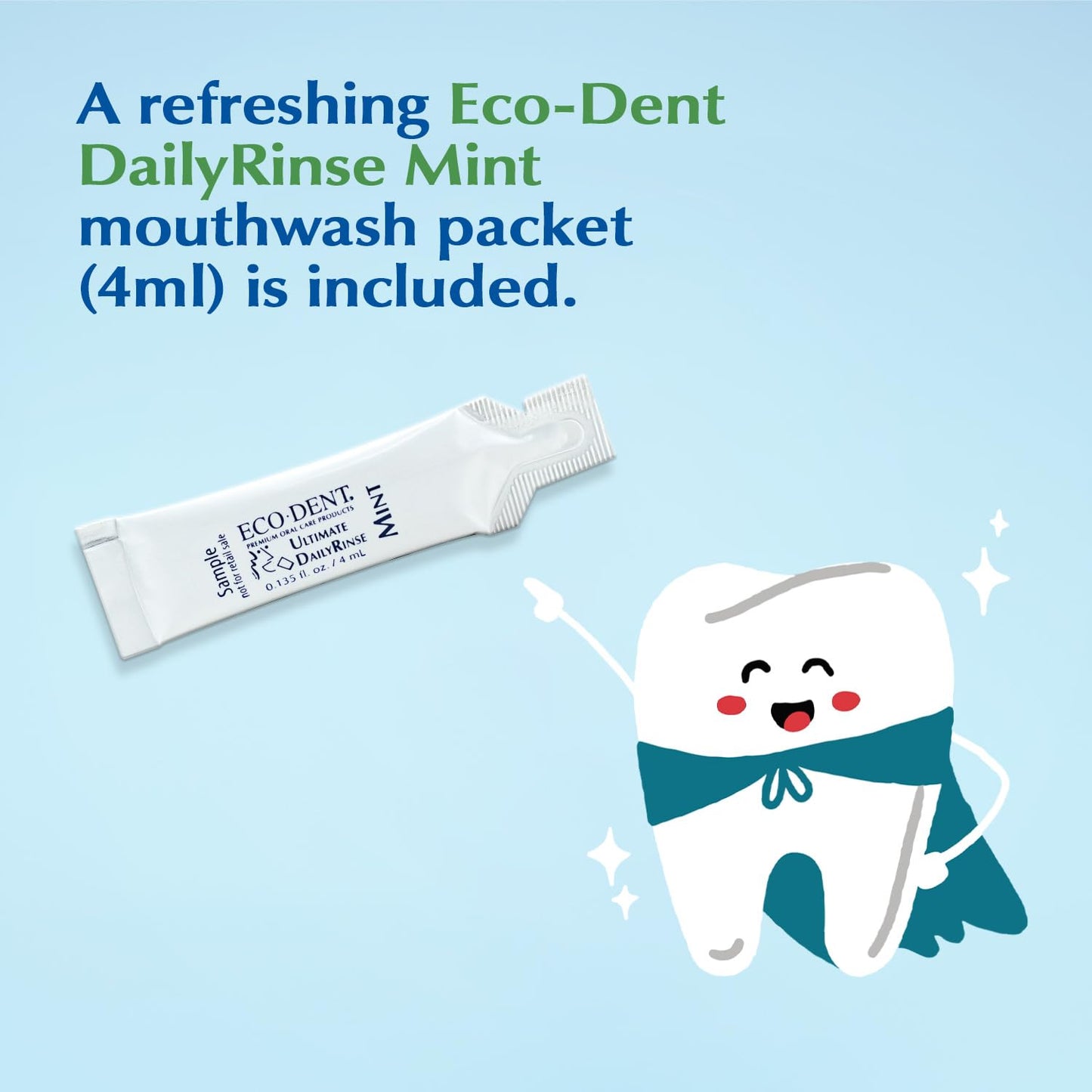Eco-Dent DailyCare Baking Soda Toothpowder – Original Mint, SLS & Fluoride-Free
