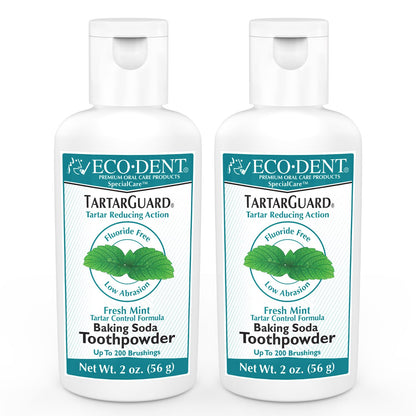 Eco-Dent TartarGuard Tooth Powder – Enzymatic Tartar Control, SLS/Fluoride Free