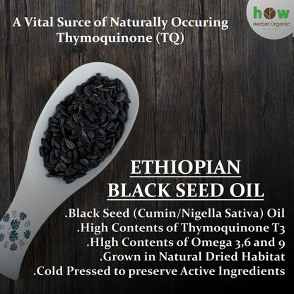 Black Seed Oil 8 oz – Cold Pressed Ethiopian Nigella Sativa (3X Thymoquinone) in Glass