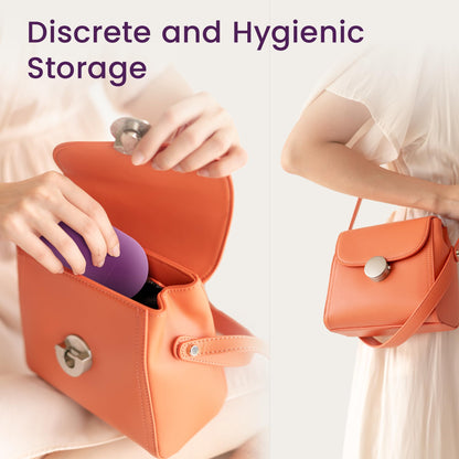 EcoBlossom Reusable Menstrual Cup and Case - Medical Grade Silicone, 12 Hour Leak-Proof Wear (Large Pack of 2)