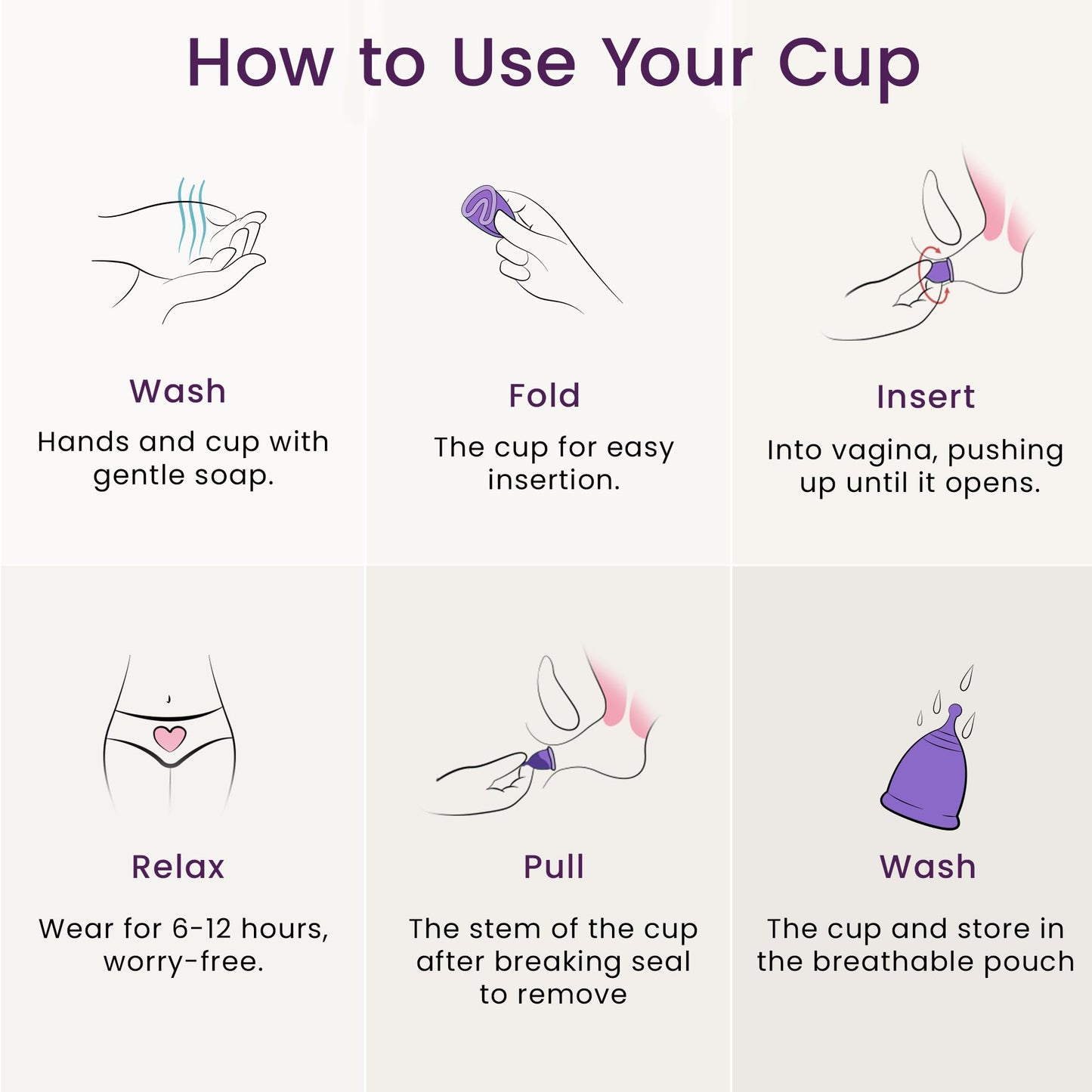 EcoBlossom Reusable Menstrual Cup Set – Medical-Grade Silicone, 12-Hour Comfort (Small & Large)