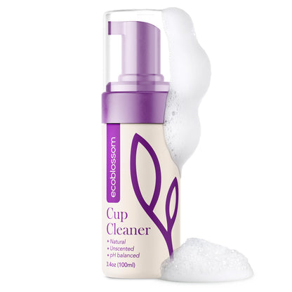 EcoBlossom Menstrual Cup Cleaner – Unscented Foaming Sterilizer (3.4 oz)