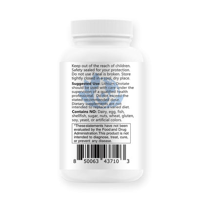 EcoIntegratives Lithium Orotate 20 mg – Mood, Memory & Brain Health (100 Caps)