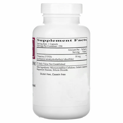 Ecological Formulas All Thiamine B1 50 mg – 2 x 250 Capsules | Vitamin B1 Supplement