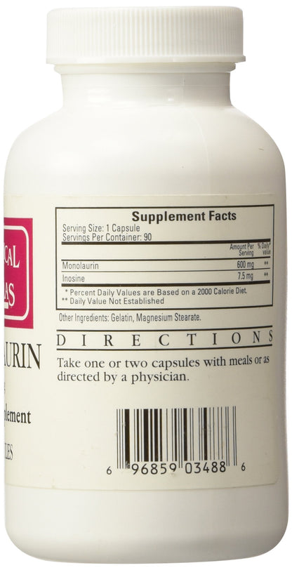 Ecological Formulas Monolaurin 600mg - 90 Capsules