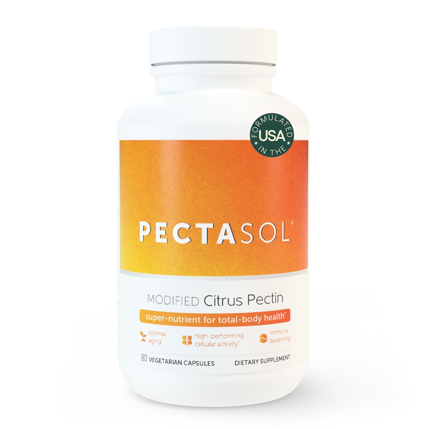 EcoNugenics PectaSol Modified Citrus Pectin – 90 Capsules for Immune & Total-Body Health